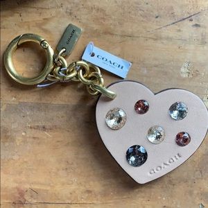 Coach leather key fob